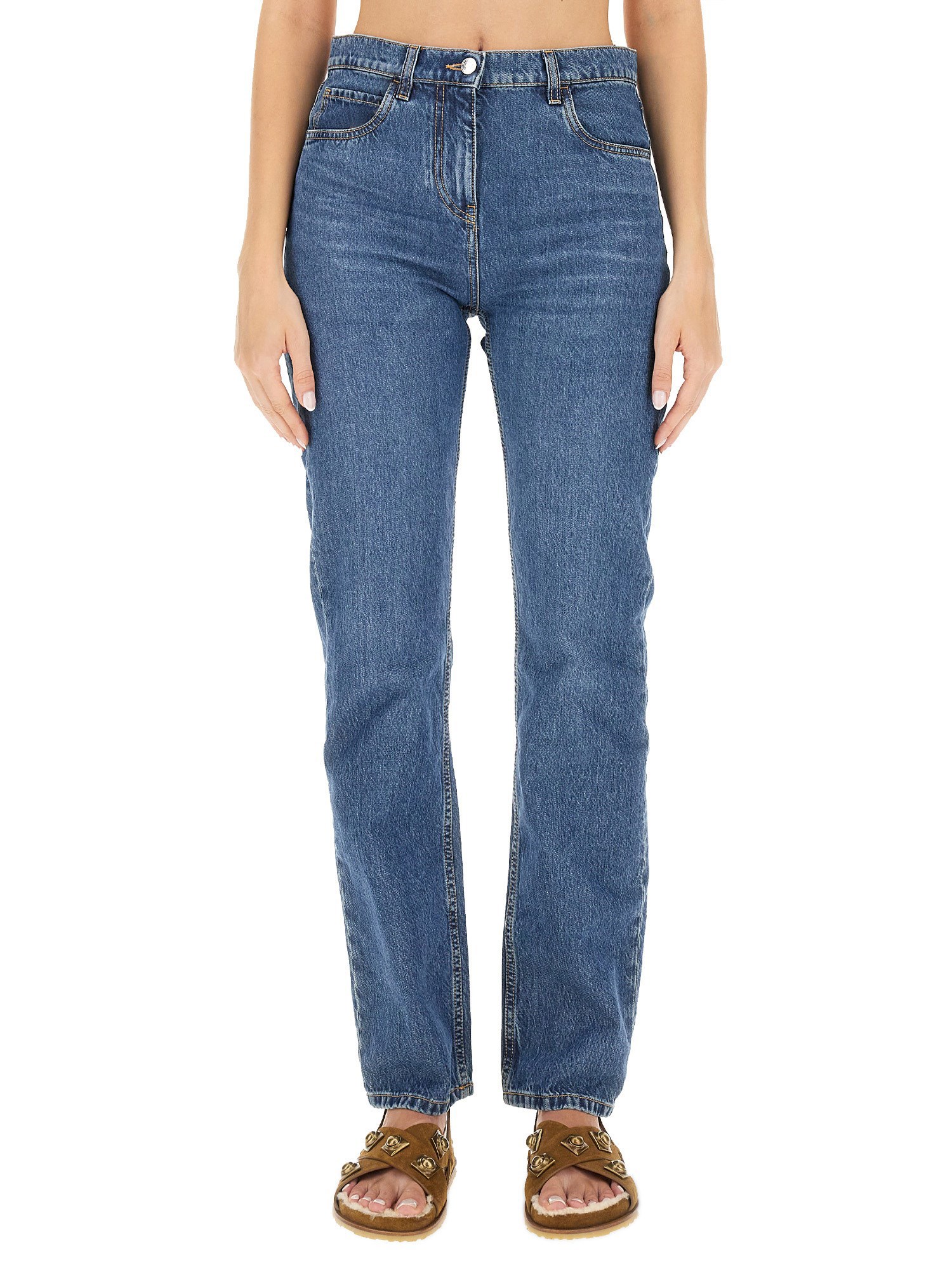 Etro Cotton Denim Jeans Logo Embroidery