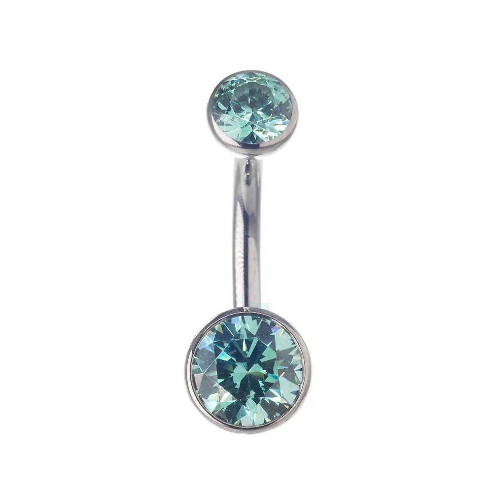 Faceted Gem Belly Button Ring