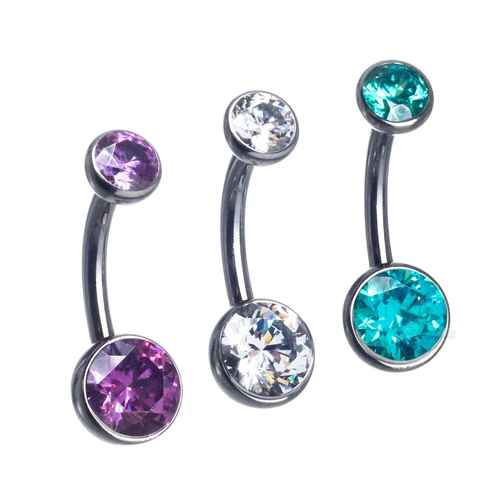 Faceted Gem Belly Button Ring