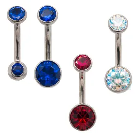 Faceted Gem Belly Button Ring