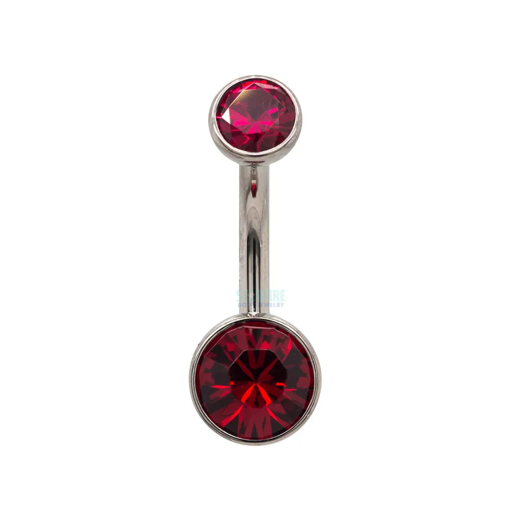 Faceted Gem Belly Button Ring