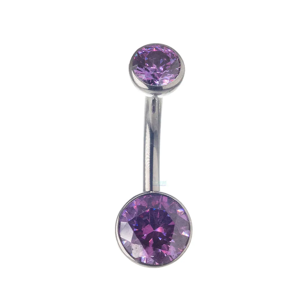 Faceted Gem Belly Button Ring