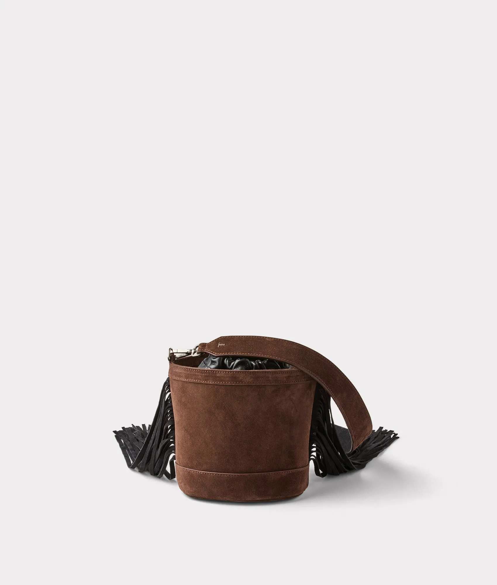 Fallon Fringe Bucket Bag :: Brown