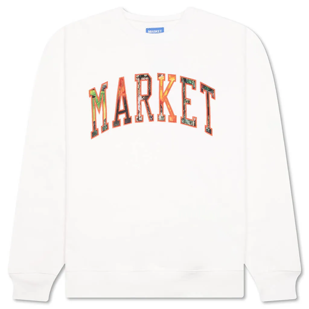 Fauxtree Ecru Arc Crewneck Sweater