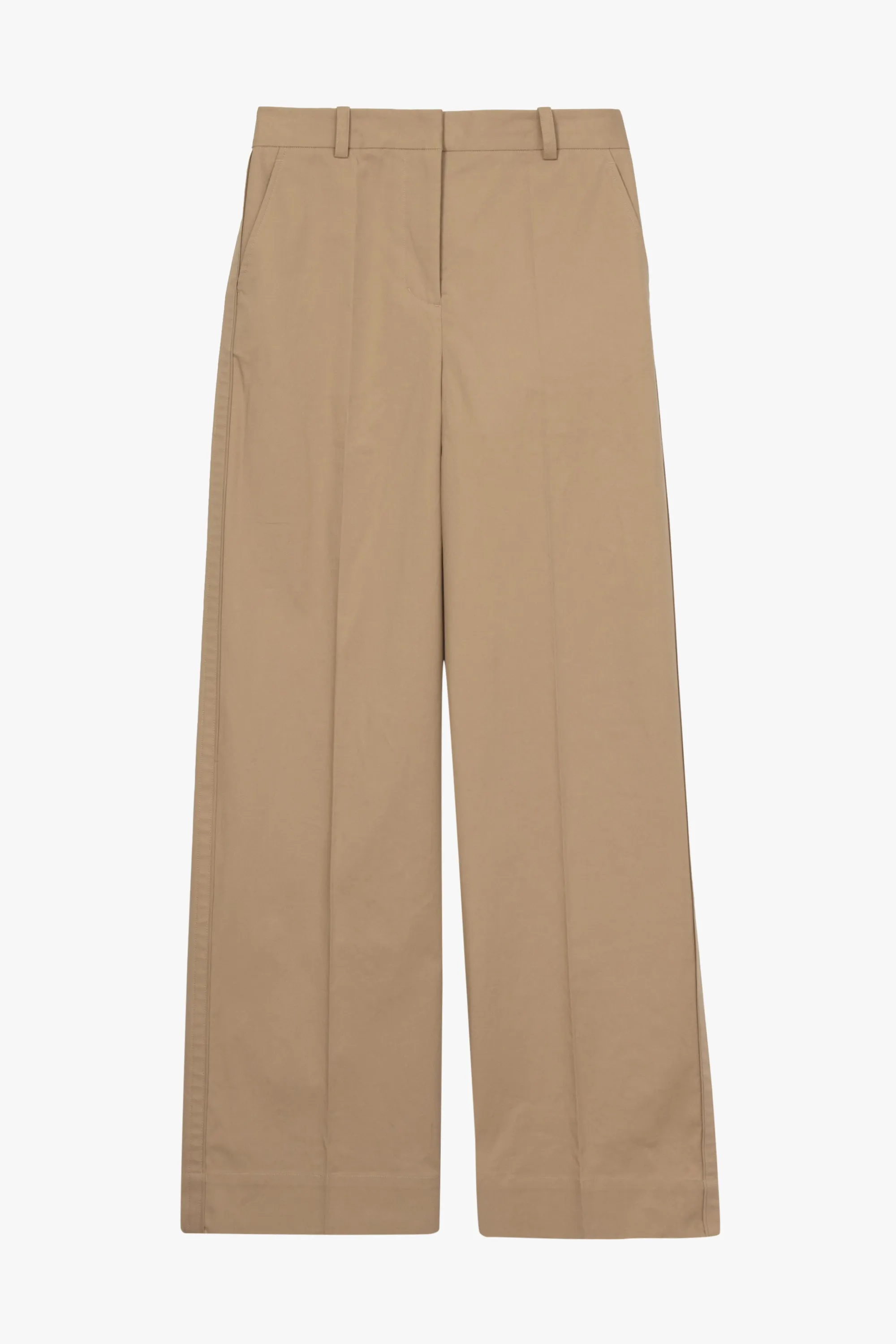 Flat Front Wide Leg Trousers