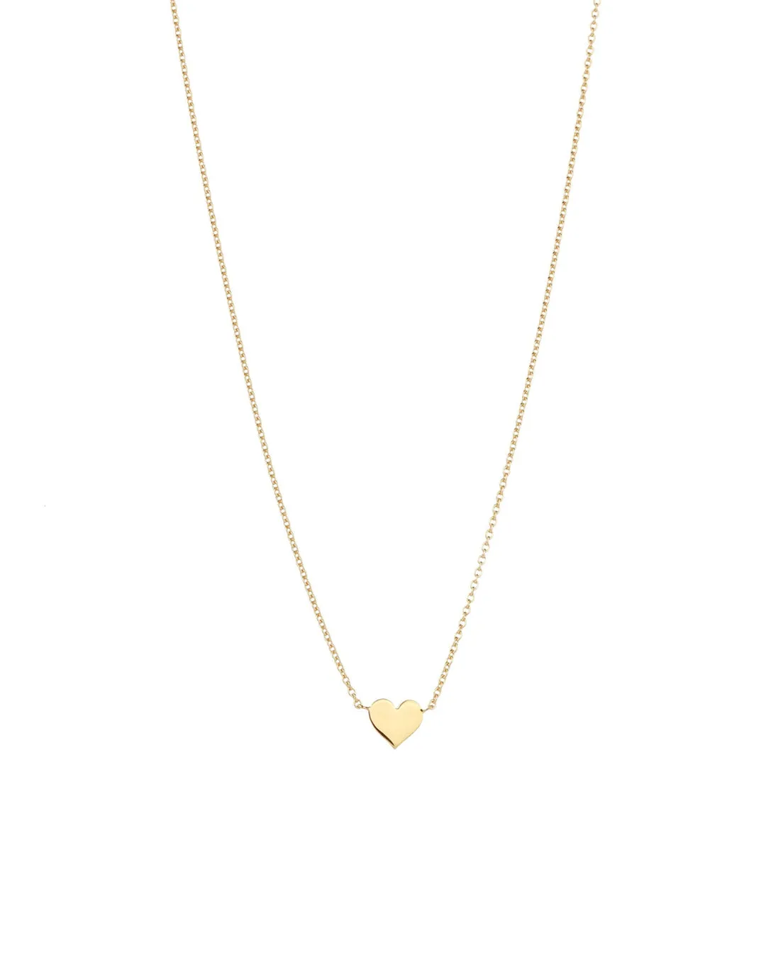     Flat Heart Necklace    --    