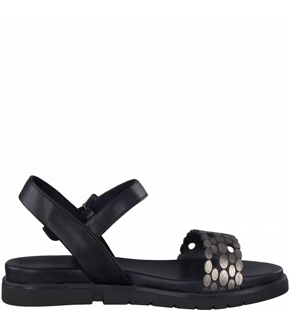 Flat Sandal By Marco Tozzi- Black