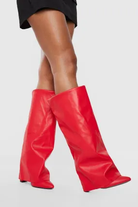 Fold Over Heeled Boots