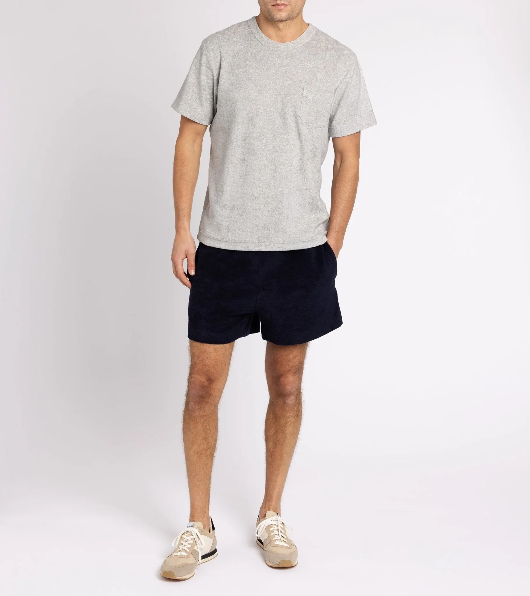 Fons Terry Towel T-Shirt in Grey Color - Buy Now