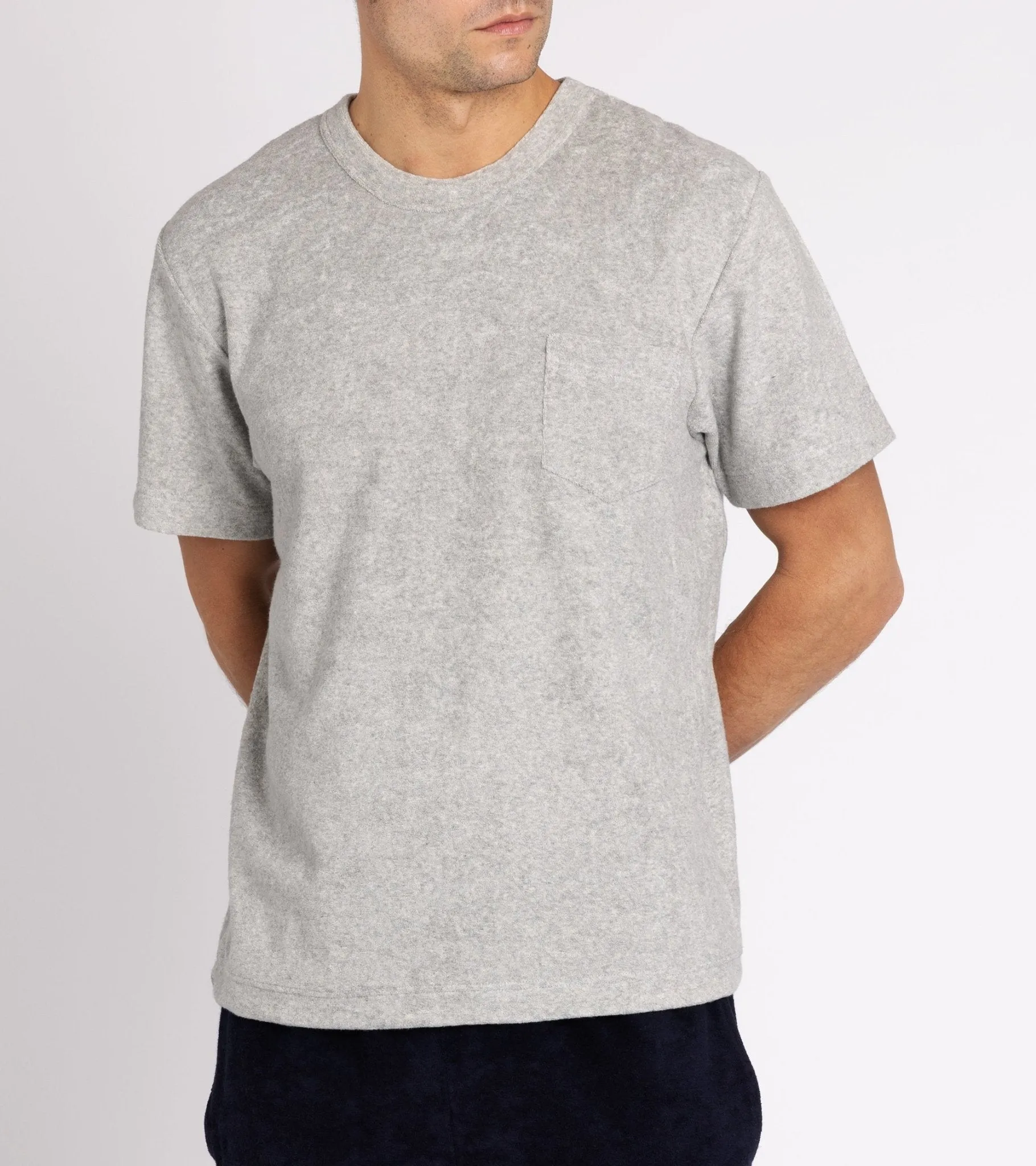 Fons Terry Towel T-Shirt in Grey Color - Buy Now