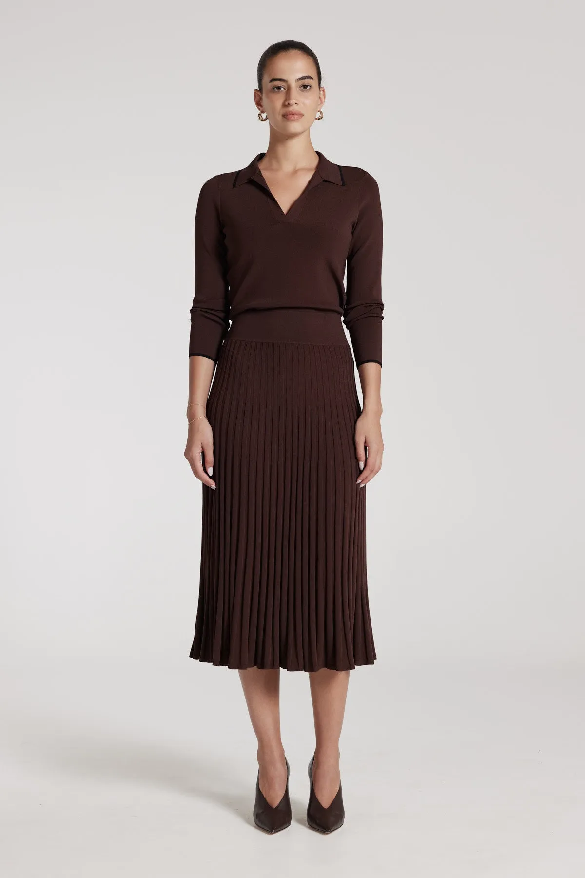 Fortuny Knit Skirt - Nutmeg