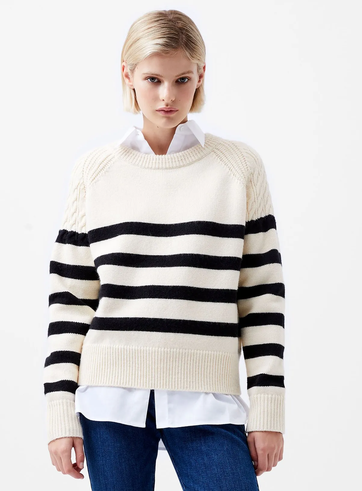 FRENCH CONNECTION Quinley Stripe Jumper XS - Shop Jumpers at Tu