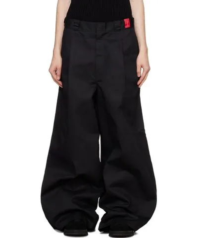 FUMITO GANRYU Black Dickies Edition Reverse Baggy Trousers