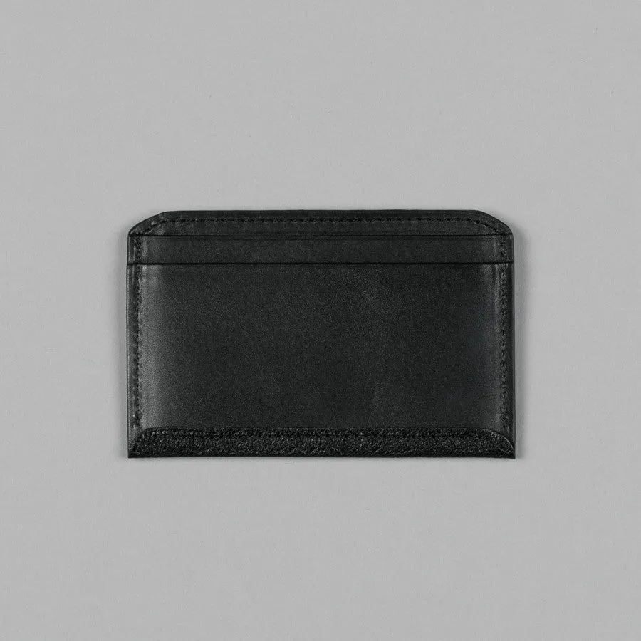 GEOLOGY LEATHER FLAT WALLET BLACK