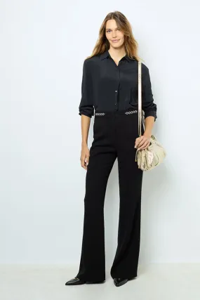 Gerard Darel NUALA NAVY WIDE LEGGED TROUSERS