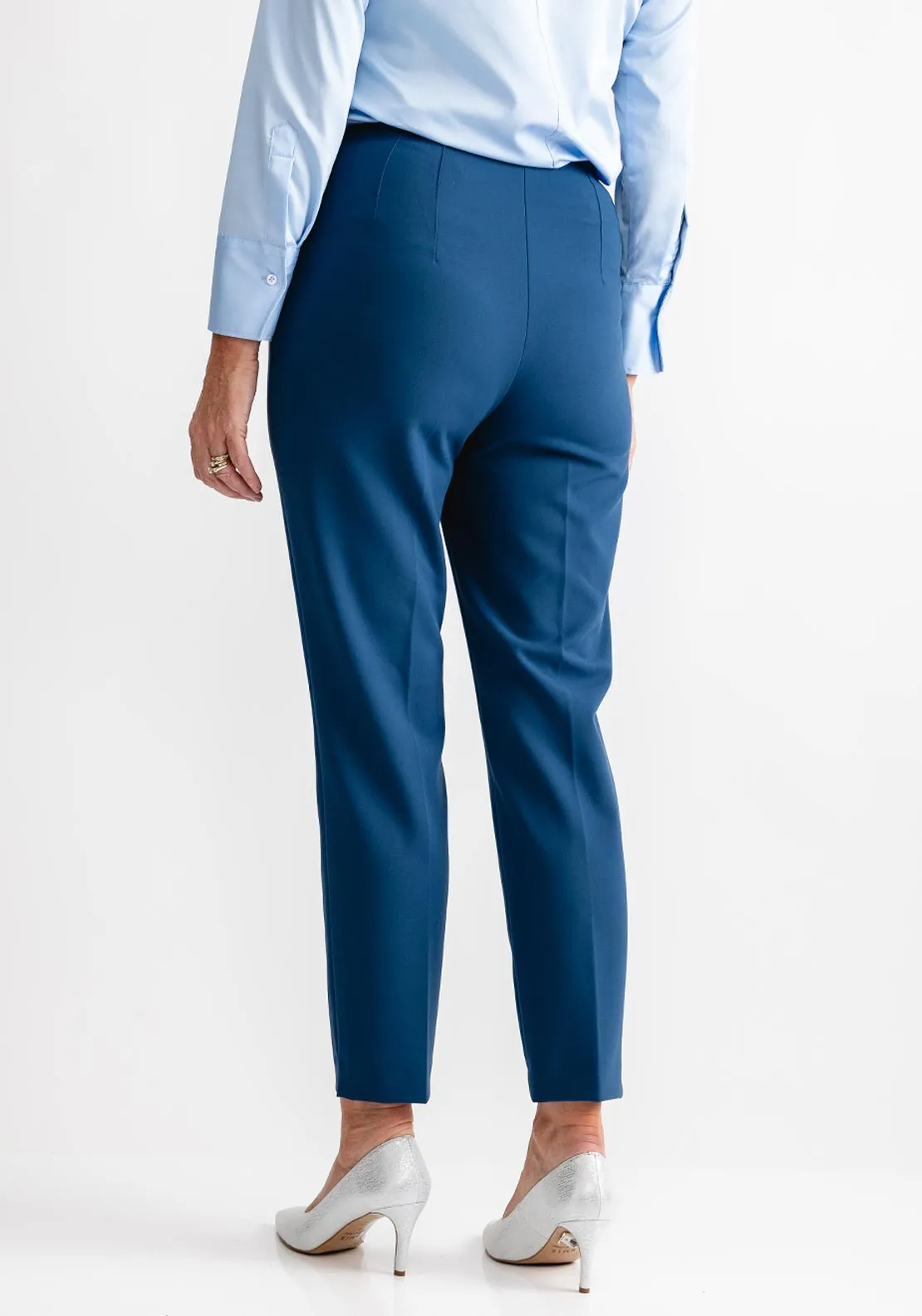 Gerry Weber Slim Leg Tailored Trousers, Denim Blue