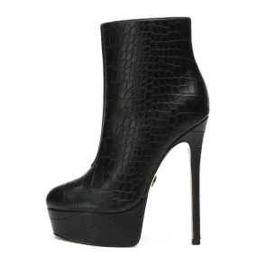 Giaro SIDDY BLACK CROCK ANKLE BOOTS