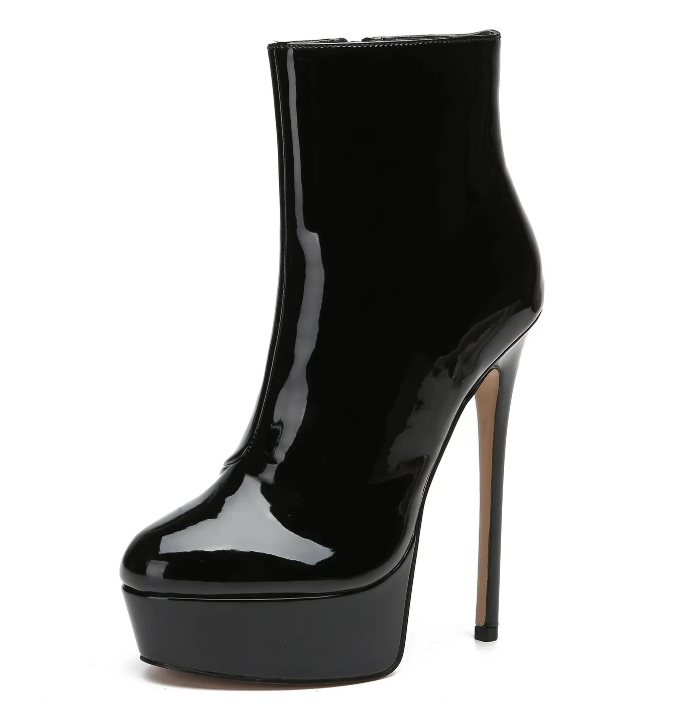 Giaro SIDDY BLACK SHINY ANKLE BOOTS