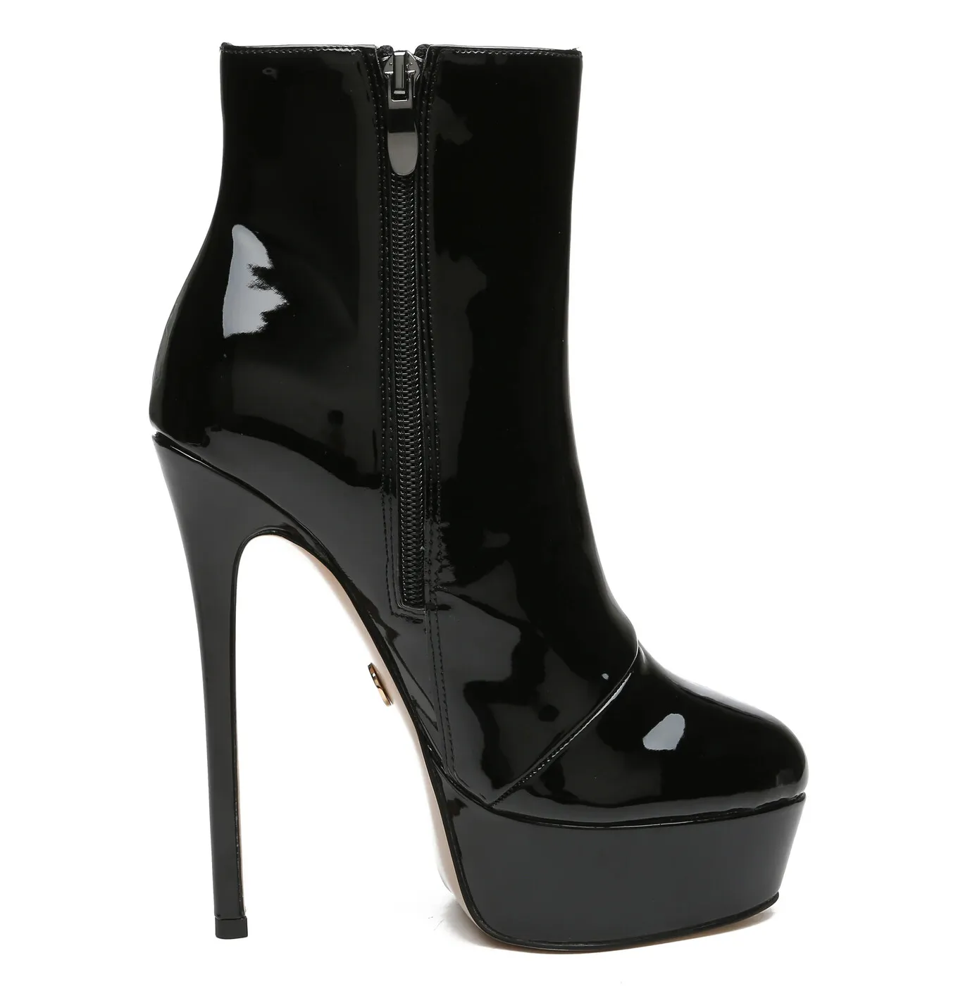 Giaro SIDDY BLACK SHINY ANKLE BOOTS