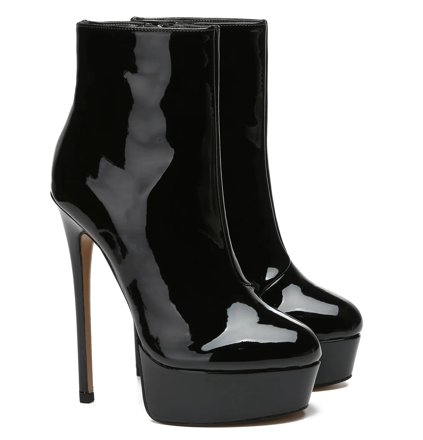 Giaro SIDDY BLACK SHINY ANKLE BOOTS