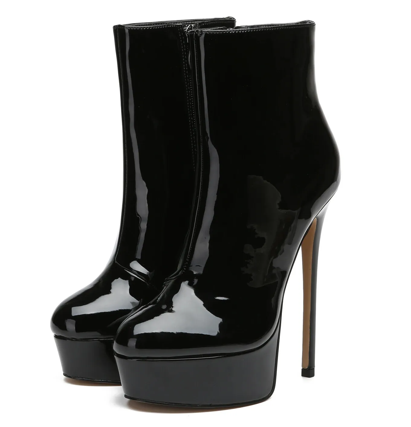 Giaro SIDDY BLACK SHINY ANKLE BOOTS