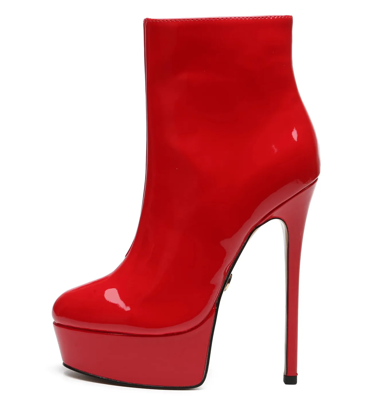 Giaro SIDDY RED SHINY ANKLE BOOTS