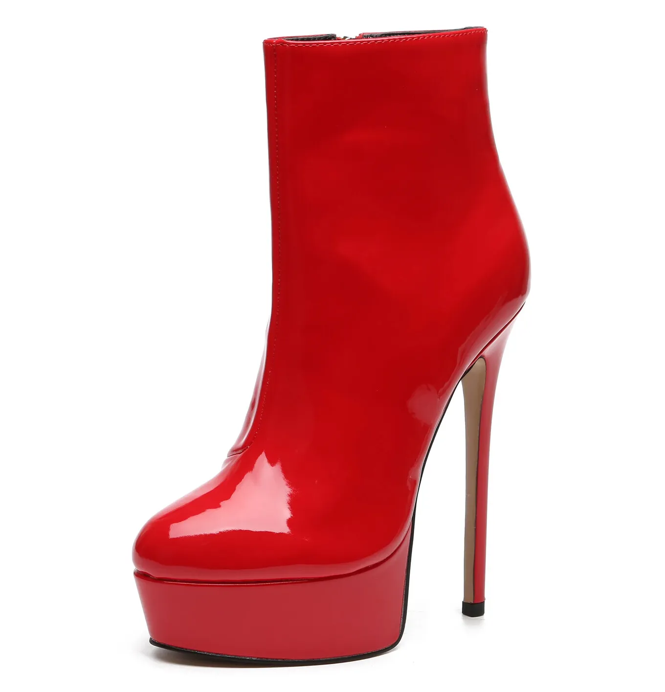 Giaro SIDDY RED SHINY ANKLE BOOTS