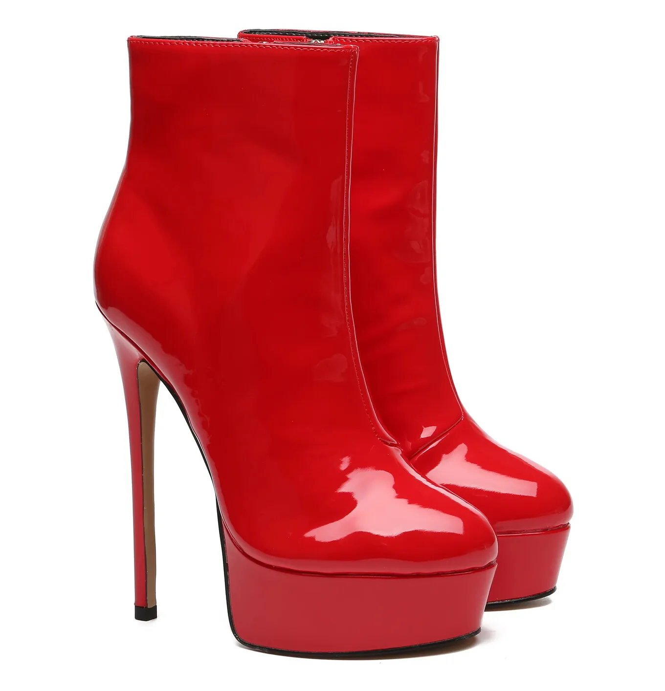 Giaro SIDDY RED SHINY ANKLE BOOTS