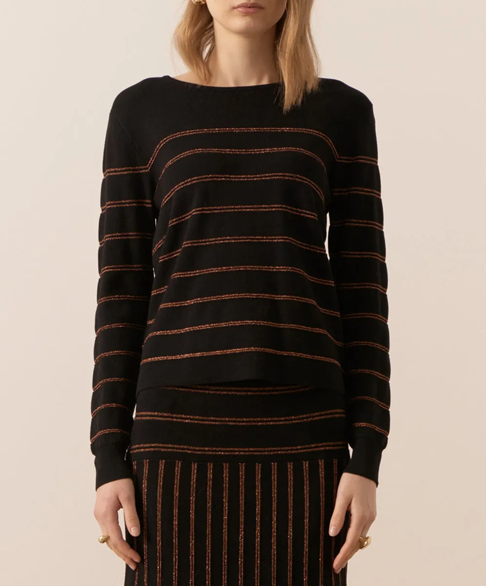 Gizelle Lurex Striped Knit