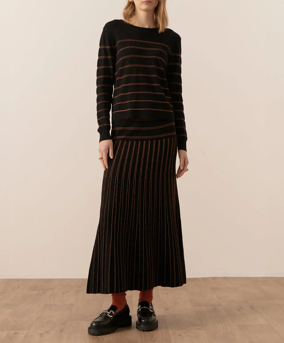 Gizelle Lurex Striped Knit