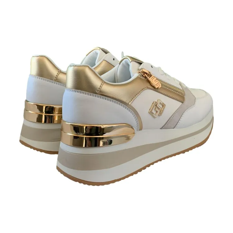 Gold & Gold GB836 White Women's Sneakers.