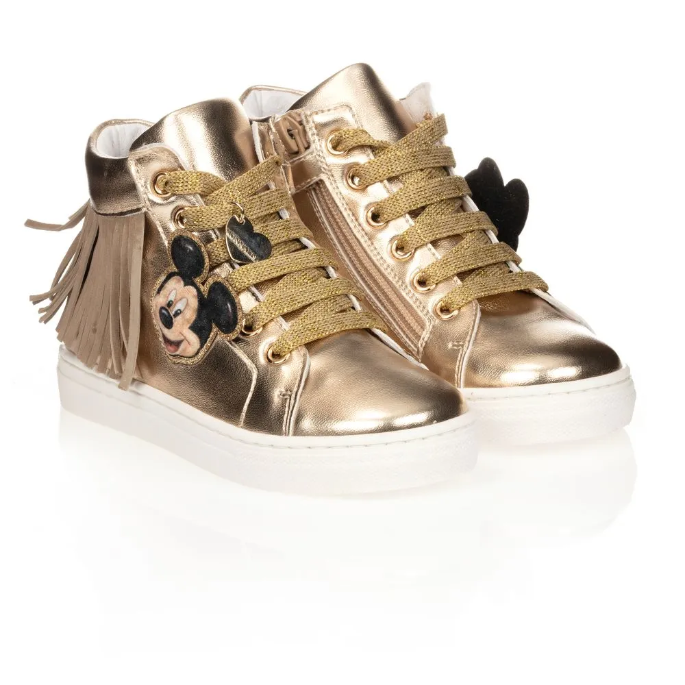 Gold Mickey Mouse Trainers