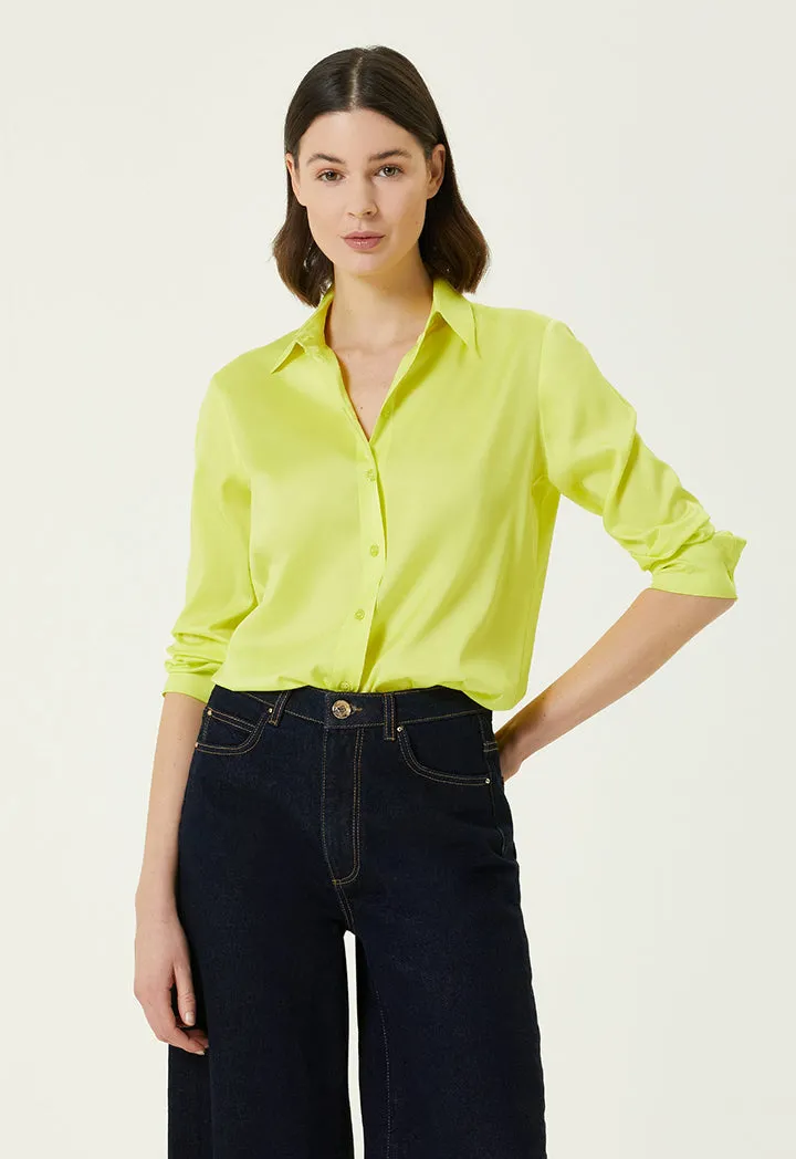 Green Twill Silk Shirt Collection