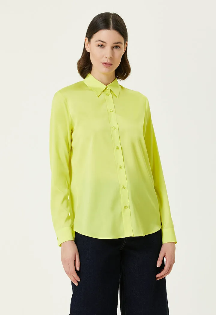 Green Twill Silk Shirt Collection