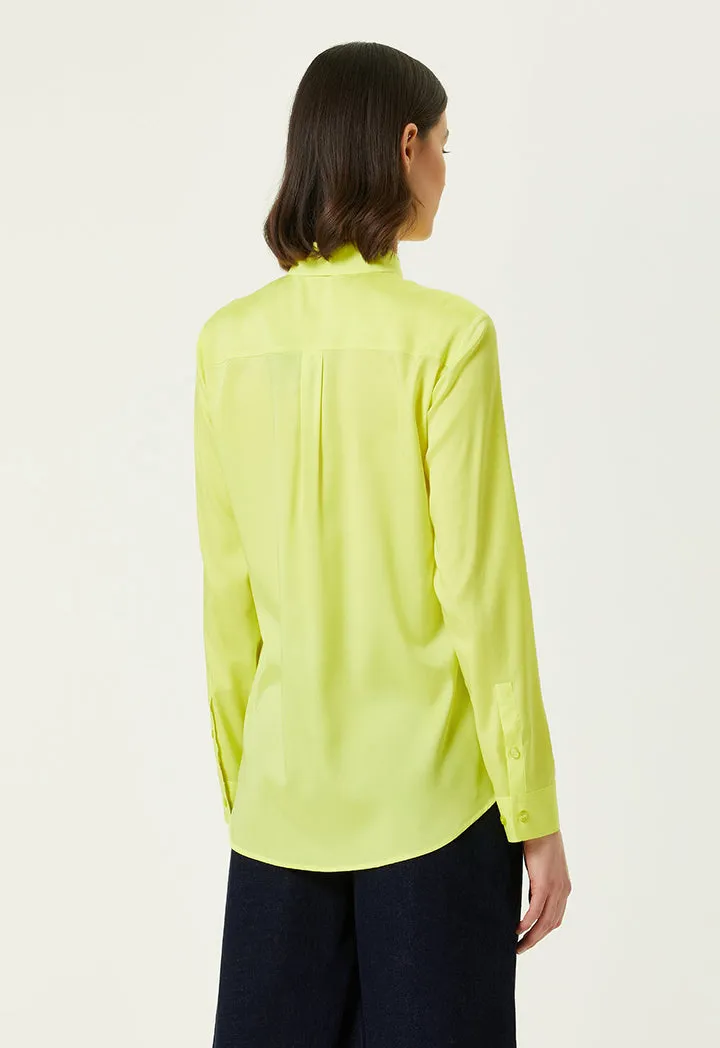 Green Twill Silk Shirt Collection