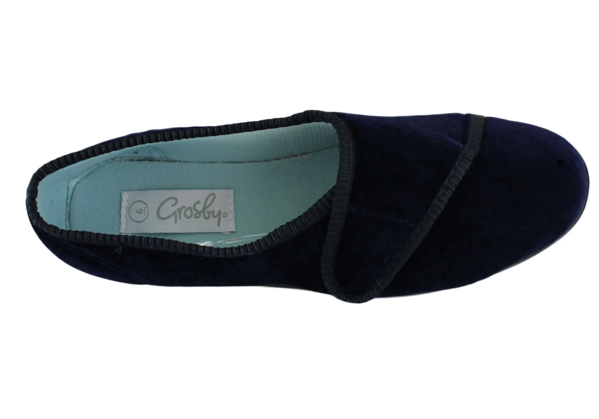 Grosby Lilian Womens Comfortable Indoor Slippers With Adjustable Strap