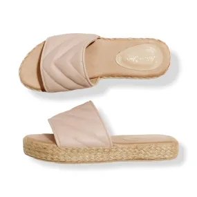 HARMONY Low-Platform Slides with Quilted Abaca Straps