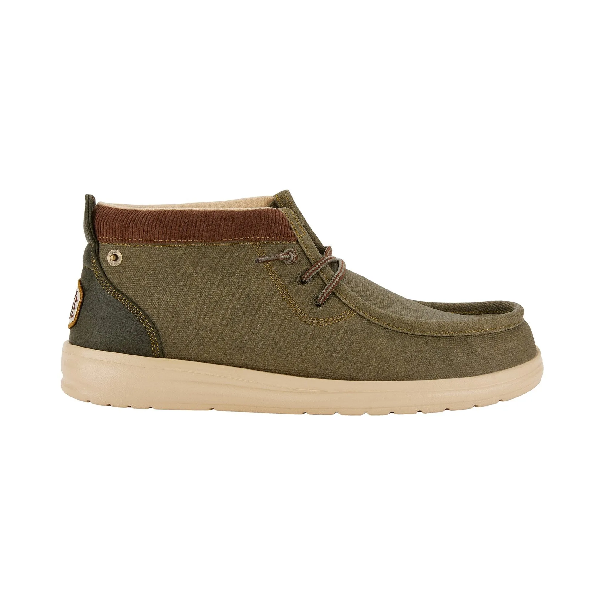 HEYDUDE Wally Mid GripR Mens Boots - Dusty Olive