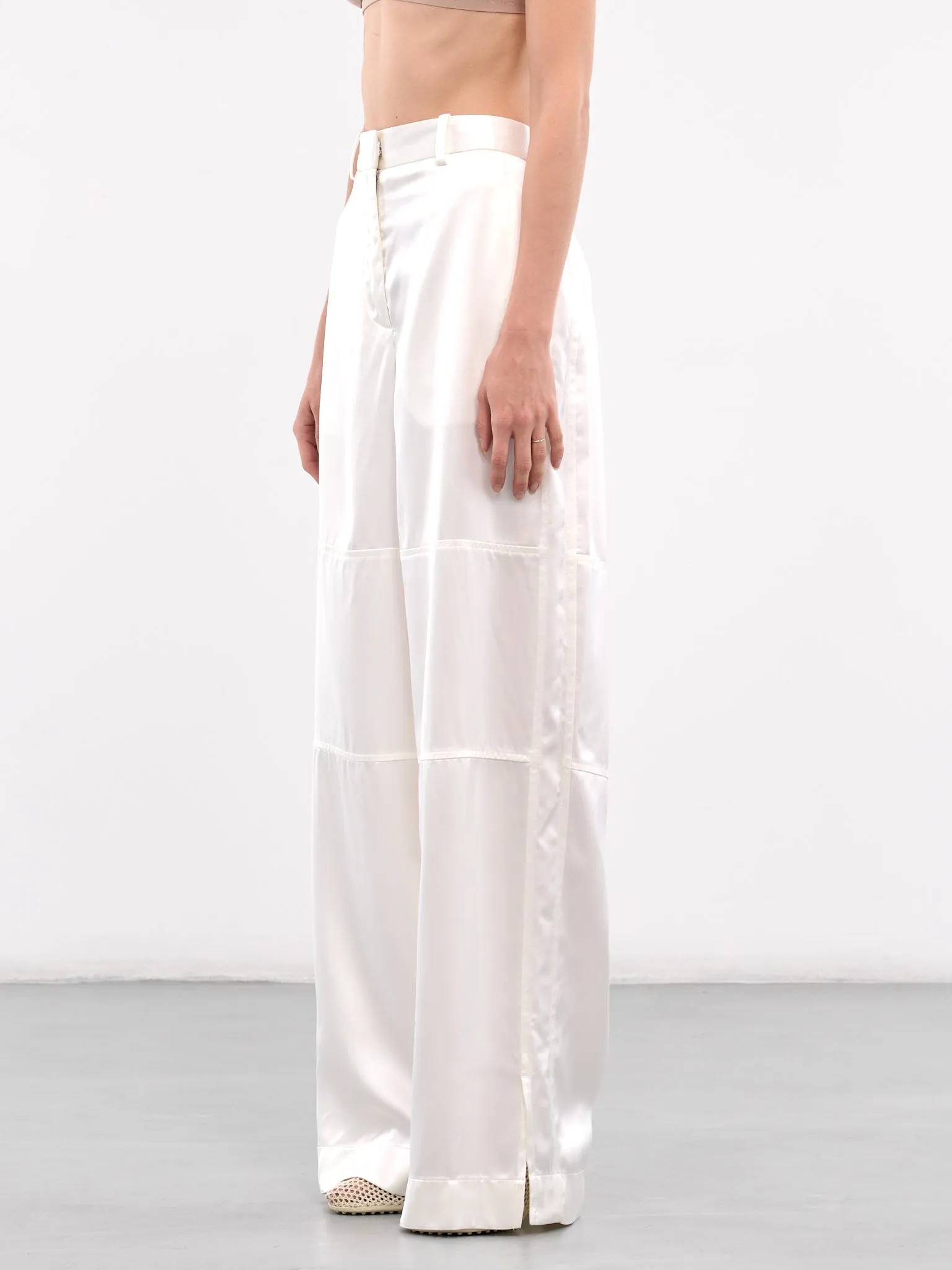 High Waisted Trousers (J03KA0270-J65246-OFF-WHITE)