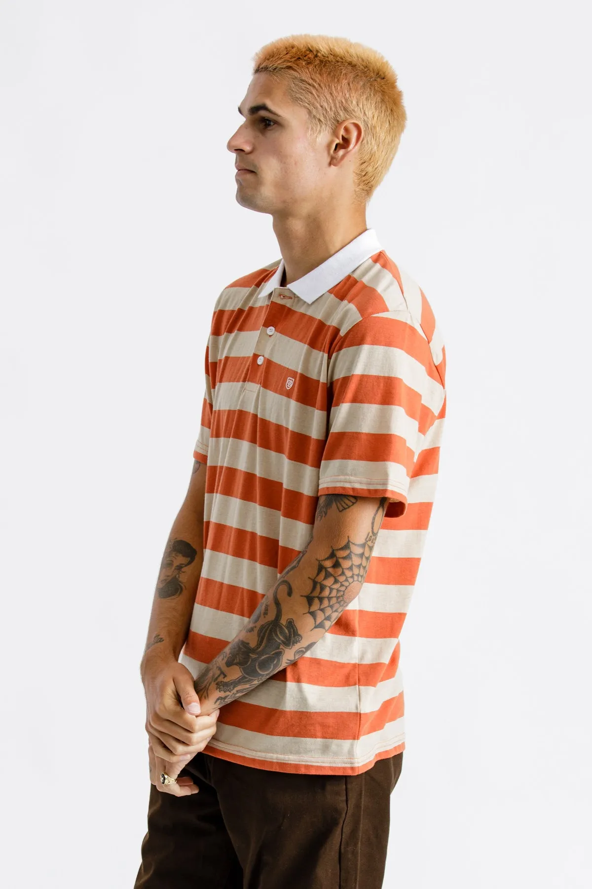 Hilt II S/S Polo Knit - Autumn/Safari