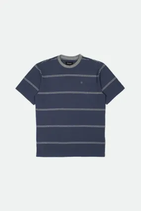 Hilt Standard Fit S/S Knit - Washed Navy/Heather Grey