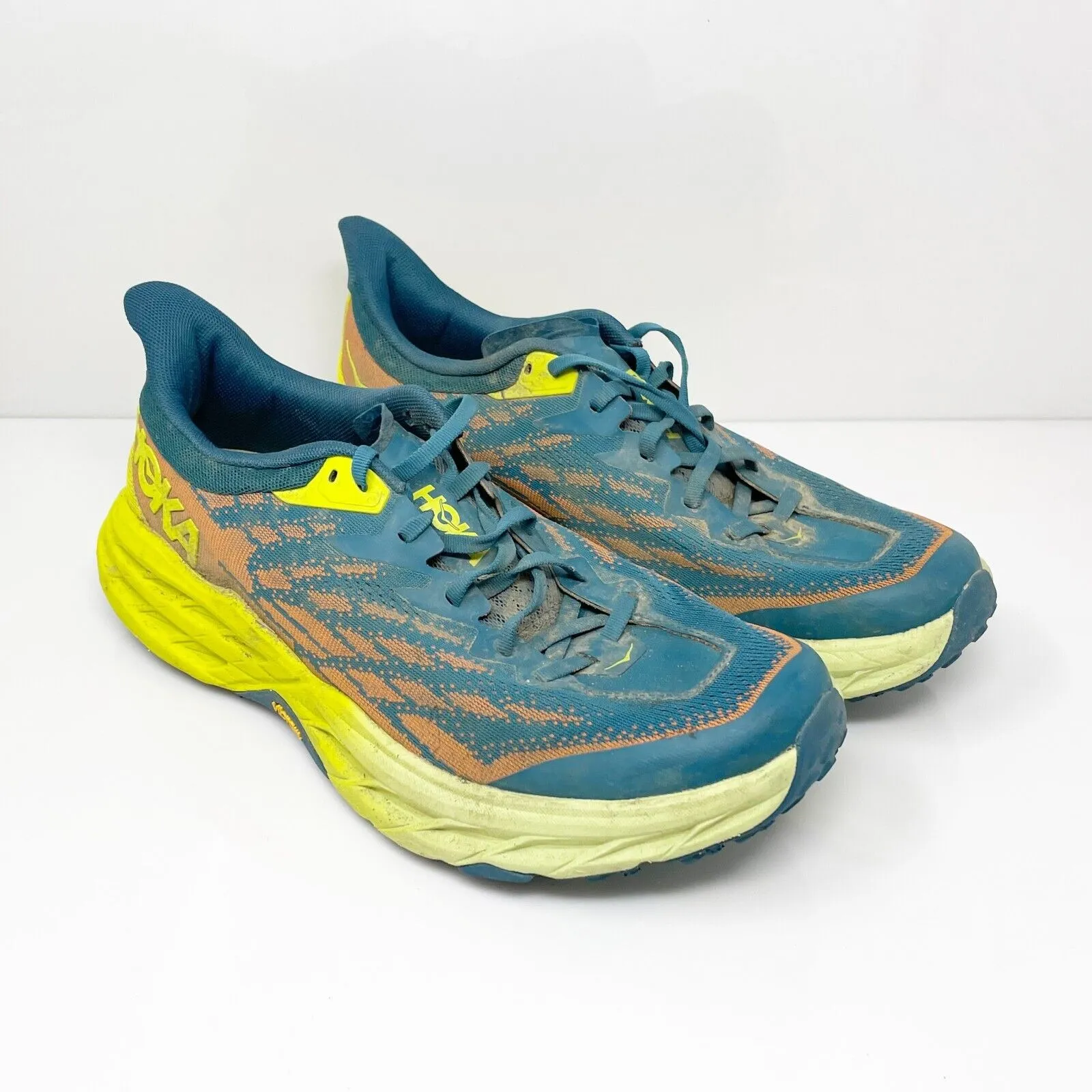 Hoka One One Mens Speedgoat 5 1123157 BCEP Blue Running Shoes Sneakers Sz 10.5 D