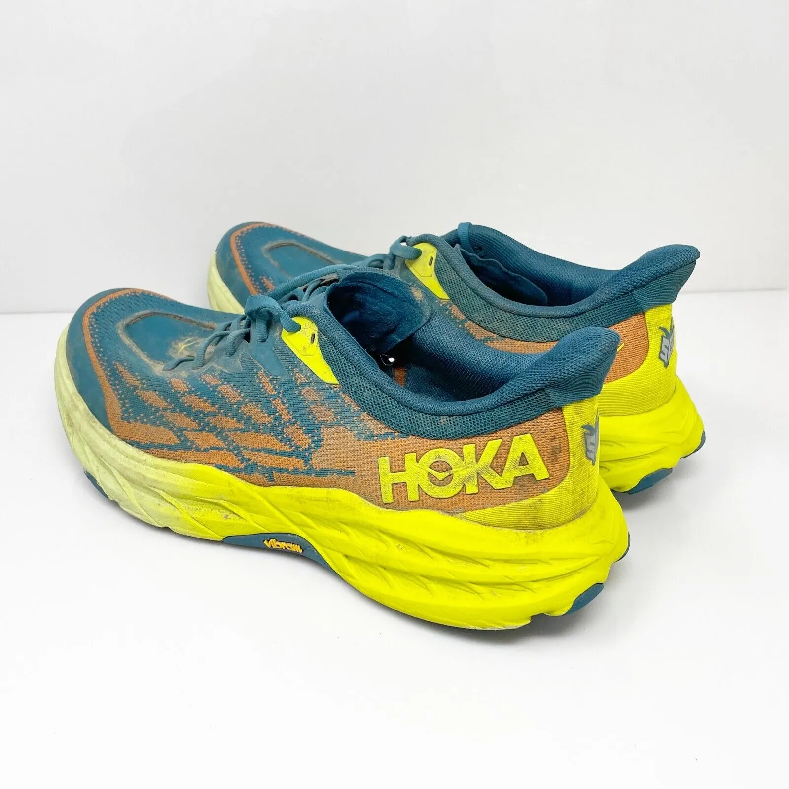 Hoka One One Mens Speedgoat 5 1123157 BCEP Blue Running Shoes Sneakers Sz 10.5 D