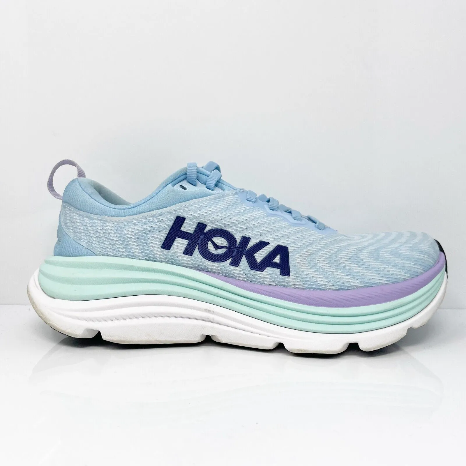 Hoka One One Womens Gaviota 5 1134270 ABSO Blue Running Shoes Sneakers Sz 7.5 D