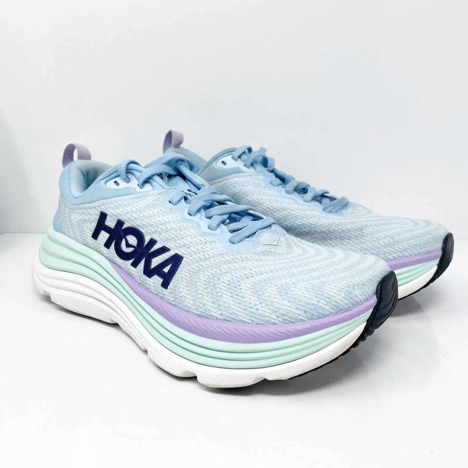 Hoka One One Womens Gaviota 5 1134270 ABSO Blue Running Shoes Sneakers Sz 7.5 D