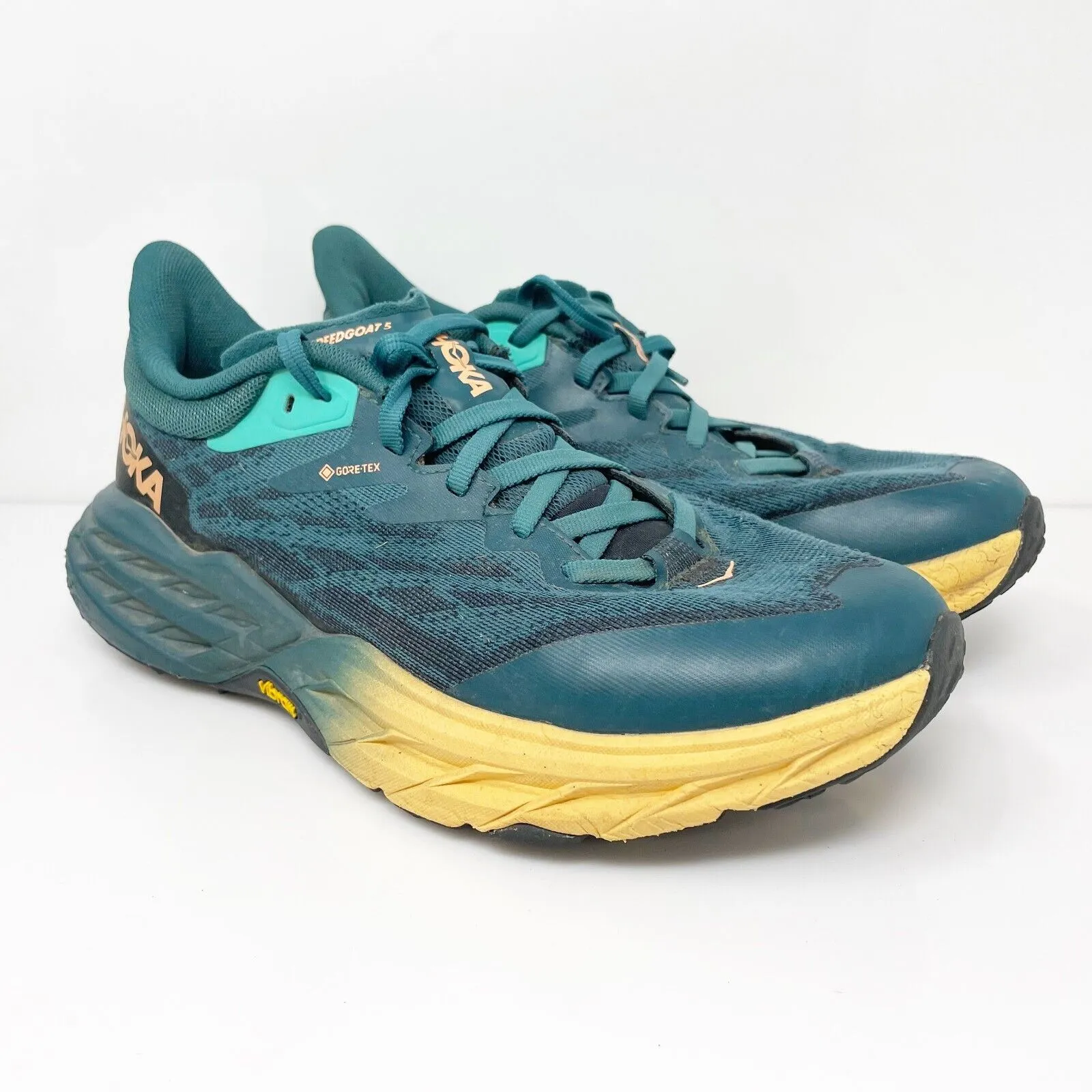 Hoka One One Womens Speedgoat 5 GTX 1127913 DTBC Blue Running Shoes Sneakers 9 B