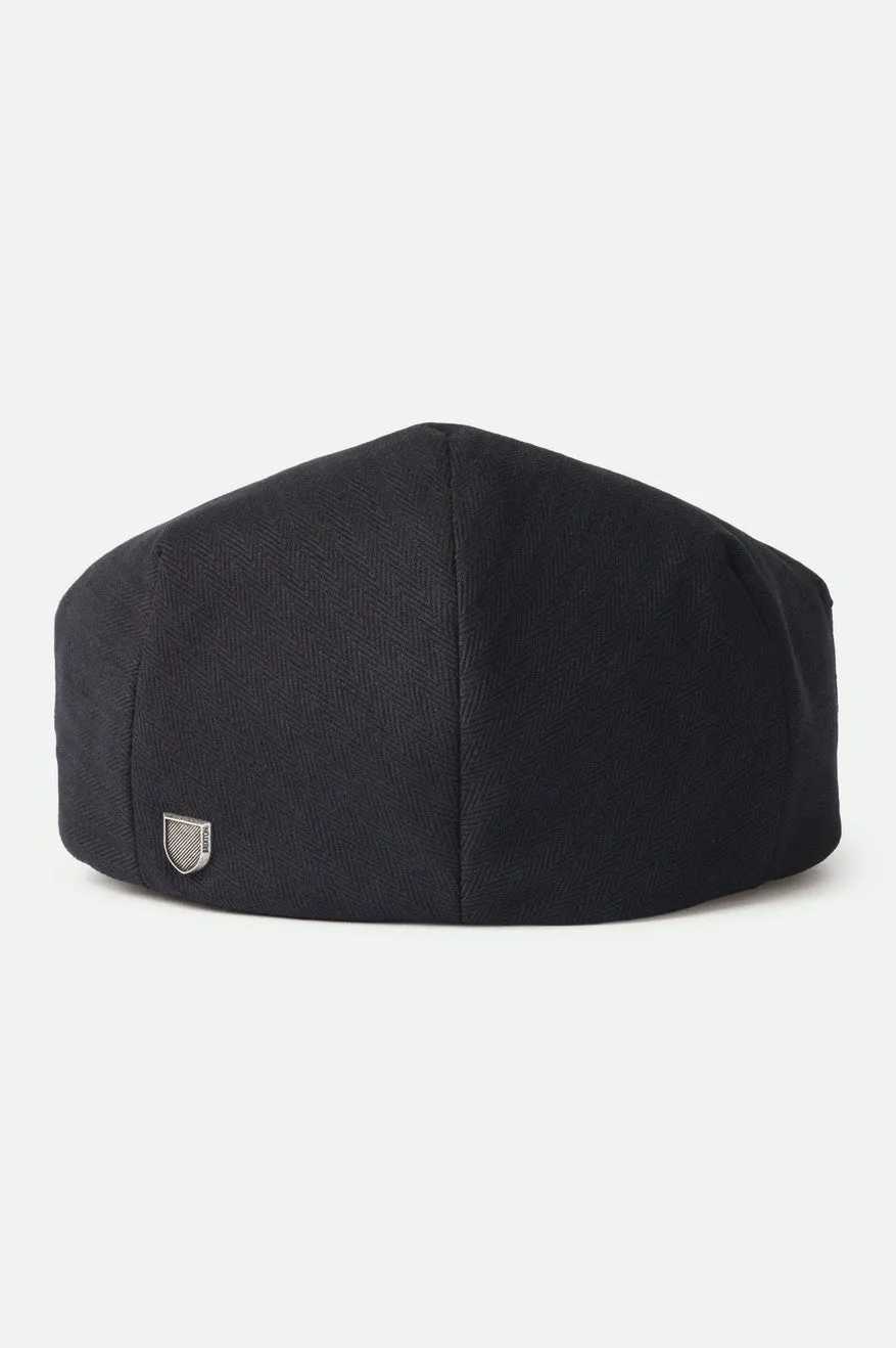 Hooligan Flat Cap - Black