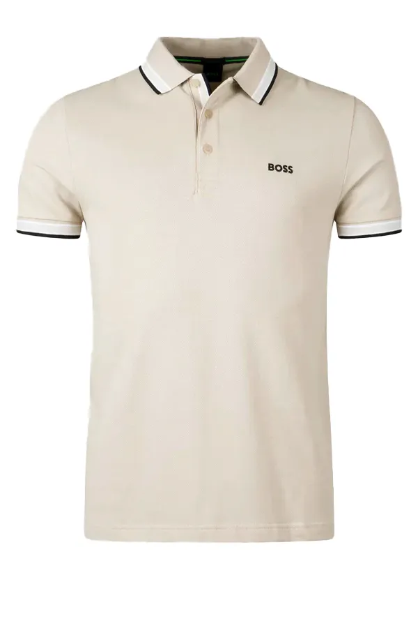 Hugo Boss Beige Contrast Paddy Polo