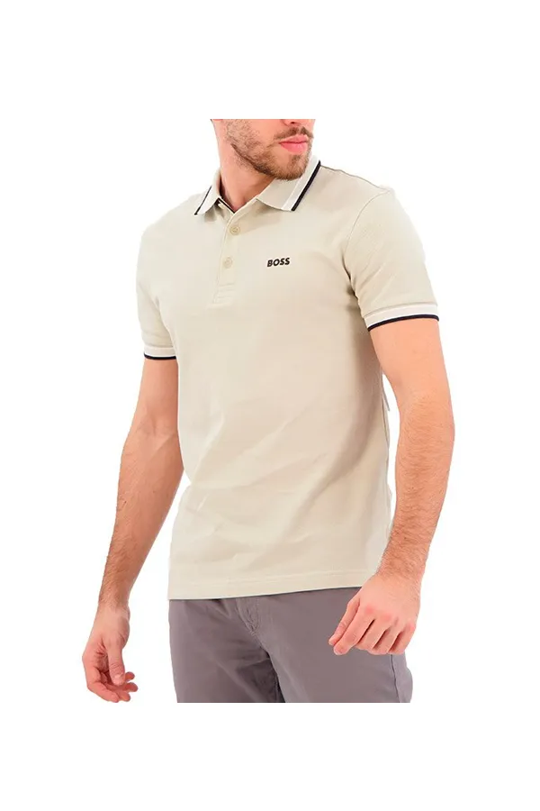 Hugo Boss Beige Contrast Paddy Polo