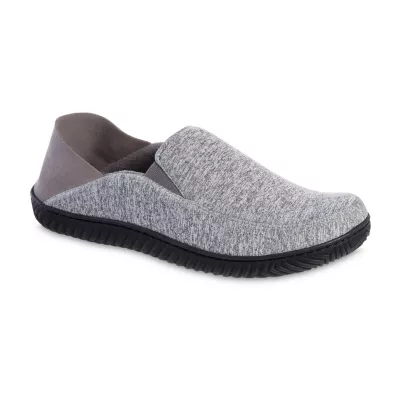 Isotoner Sport Knit Miles Closed Back Mens Slip-On Slippers